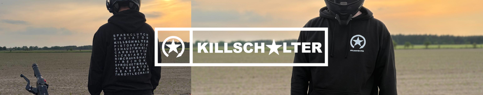 Motorradfahrer mit KILLSCHALTER Parts Hoodie in schwarz