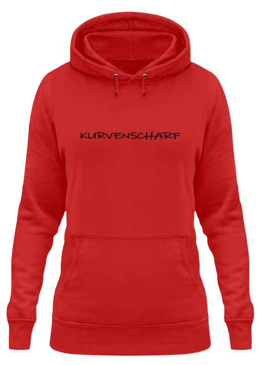 Kurvenscharf Hoodie rot